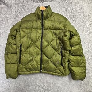 Mountain Hardwear Puffer Jacket Youth Small Size 8 Green Insulated Down Feather
